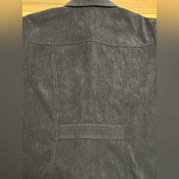 Talbots Petites Size Medium M Black Long Sleeve Button Down Top Shirt - Picture 4 of 4